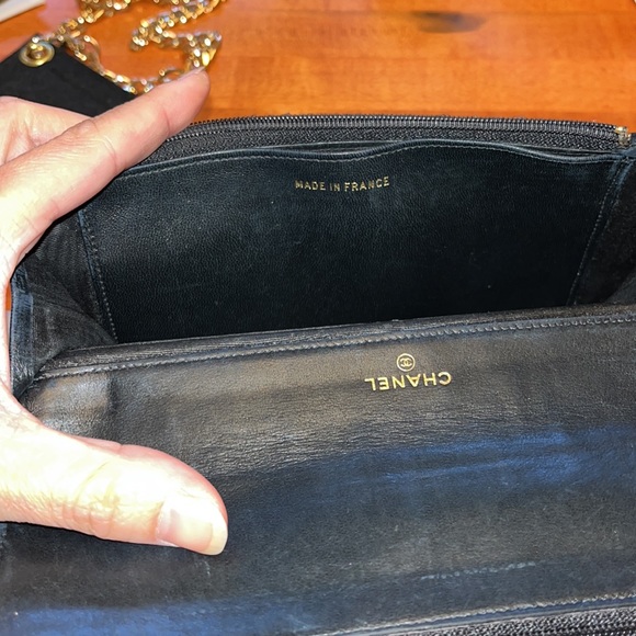 CHANEL Vintage Wallet on Chain Caviar Crossbody Authentic - Picture 12 of 17